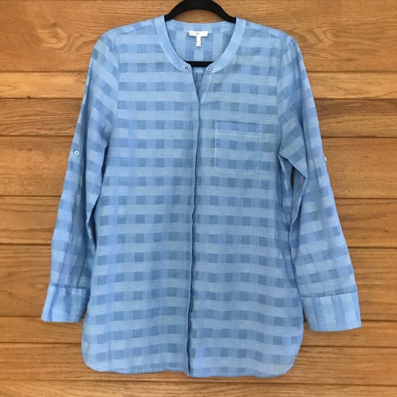 Joie Tops - Joie blue plaid button up blouse